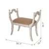 Harlow - Bench, Farmhouse / French Country Style Vanity Chair - Beige / White - Image 13