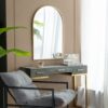 Arched Accent Mirror With Metal Frame For Bathroom, Bedroom, Entryway Wall - Gold - Image 3