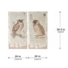 Lilith Owl Prints With Distressed Look, Rectangle Animal Hanging Wall Art (Set of 2) - Multicolor - Image 2