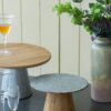 Galvanized Metal And Wood Cake Plates (Set of 2) - Brown - Image 11