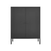 Kitchen Buffet Server Table Accent Sideboard Cupboard Server Buffet Console Table With Doors Cabinet - Black - Image 22