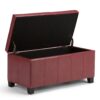 Dover - Storage Ottoman Bench - Radicchio Red - Image 3