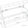 Dover - Storage Ottoman Bench - Distressed Gray Taupe - Image 2