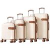 4 Piece Luggage Set Suitcase Set, Abs Hard Shell Lightweight Expandable Travel Luggage With 4 Packing Cubes, Tsa Lock, Spinner Wheels (16 / 20 / 24 / 28) - Cream - Image 10