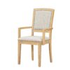 Topmax - Rustic Extendable Dining Table Set With Removable Leaf, 6 Upholstered Armless Dining Chairs And 2 Padded Arm Chairs, 9 Pieces - Natural - Image 21