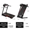 Folding Treadmills For Home - 3.5Hp Portable Foldable With Incline, Electric Treadmill For Running Walking Jogging Exercise With 12 Preset Programs, Indoor Workout Training Space Save Apartment, App - Black - Image 5