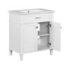 Bathroom Vanity With Ceramic Basin, Soft Close Door And Adjustable Shelves - White - Image 12