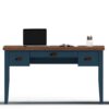 Nantucket - Writing Desk - Blue Denim, Whiskey - Image 2