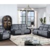 Alicia - Reclining Sofa Loveseat And Chair - Gray / Black - Image 2