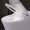 Smart Toilet Bidet Combo With Self-Cleaning Nozzle, Upmarket Compact Dual Flush Toilet 1 / 1.28 Gpf, Tank Less Toilet With Foot Sensor Flush - White Night Light - Image 8
