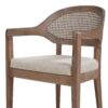 Americana - Mid-Century Modern Cane Back Dining Chair Textured Weave - Taupe Beige - Image 6
