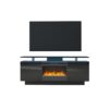 Large TV Cabinet With Fireplace Can Heating Change Color 9 Models 8 Levels Have LED Light - Black - Image 5