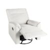 360° Swivel Upholstered Manual Recliner Chair Theater Recliner Sofa Nursery Glider Rocker For Living Room - Beige - Image 12