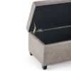 Avalon - Storage Ottoman Bench - Distressed Gray Taupe - Image 8