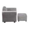 Kids Recliner Chair, Kids Upholstered Couch With Ottoman - Gray - Image 9