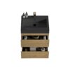 Alice - U090-Alice24W-106 Natural Oak Bathroom Vanity With Sink, Large Storage Wall Mounted Floating Bathroom Vanity For Modern Bathroom, One-Piece Black Sink Basin Without Drain - Light Oak - Image 6