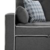Austin - Modern Sleeper Sofa With 2 USB Charging Ports And 4 Accent Pillows - Gray - Image 6