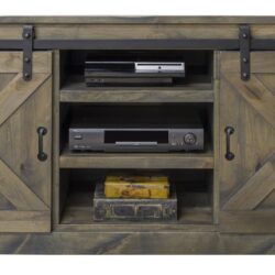 Farmhouse - TV Stand Console For TVs Up To 80" - Barnwood