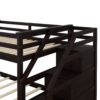 Twin Over Twin Bunk Bed With Twin Size Trundle And 3 Storage Stairs - Espresso - Image 8