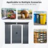 6Ft X 5Ft Outdoor Metal Storage Shed With Window And Transparent Plate For Garden, Lawn - Black / White - Image 8