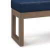 Milltown - Footstool Small Ottoman Bench - Distressed Dark Blue - Image 5