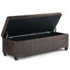 Avalon - Storage Ottoman Bench - Distressed Brown - Image 2