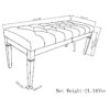 Waverly - Tufted Ottoman Bench - Slate Gray - Image 2