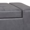 Laredo - Large Storage Ottoman - Stone Gray - Image 8