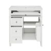 Bathroom Vanity & Top Sink, Modern Bathroom Storage Cabinet, 2 Drawers And A Tip-Out Drawer, Single Sink Bathroom Vanity - White - Image 10