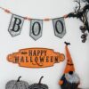 Pumpkin / Diamond Pattern, For Holiday Halloween Decor - Black White - Image 3