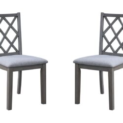 Carlisle - Cross Back Side Dining Chair (Set of 2) - Gray