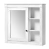 Bathroom Medicine Cabinet With Mirror, Wall Mounted Mirror Cabinet With Storage Organizer, Over The Toilet Storage White Storage Cabinet For Bathroom - White - Image 13