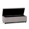 Avalon - Storage Ottoman Bench - Cloud Gray - Image 3