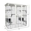 Xpt018 Cat Cage Box Lovely House Cute Pet Play Speace Wooden Medium - White - Image 3
