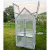 Mini Greenhouse Kit, Outdoor Small Green House, Wood, Plant Stand For Indoor Garden & Patio Balcony Apartments Porch Terrace Outsid Accessories, Uv-Resistant - Gray - Image 3