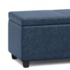 Avalon - Storage Ottoman Bench - Denim Blue - Image 5