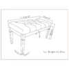 Waverly - Small Tufted Ottoman Bench - Stone Gray - Image 7