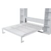 Queen Size Murphy Wall Bed With Shelves And LED Lights - White - Image 8