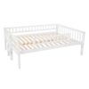 Full Over Full Over Full Triple Bed With Built-In Ladder And Slide, Triple Bunk Bed With Guardrails - White - Image 8