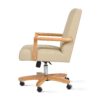 Dumont - Modern Farmhouse High Back Executive Home Office Chair - Neutral Cream Beige / Natural - Image 4