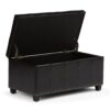 Amelia - Storage Ottoman Bench - Midnight Black - Image 2