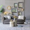 Beaded - Sunburst Mirror, Round Accent Wall Mirror For Living Room - Gold - Image 8