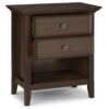 Amherst - Bedside Table - Natural Aged Brown - Image 2