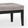 Lacey - Tufted Ottoman Bench - Distressed Gray Taupe - Image 5