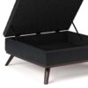 Owen - Square Coffee Table Storage Ottoman - Midnight Black - Image 5