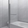 Bathtub Screen Framless Shower Door Tempered Glass Shower Panel - Transparent - Image 3