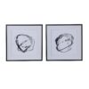 Modern Abstract Wall Art, Square Framed Wall Art (Set of 2) - Black - Image 2