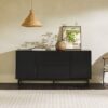 Scandi - Sideboard With Beveled Drawers - Black - Image 4