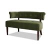 Jared - Roll Arm Tufted Bench Settee - Olive Green - Image 5
