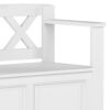 Amherst - Small Entryway Storage Bench - White - Image 9